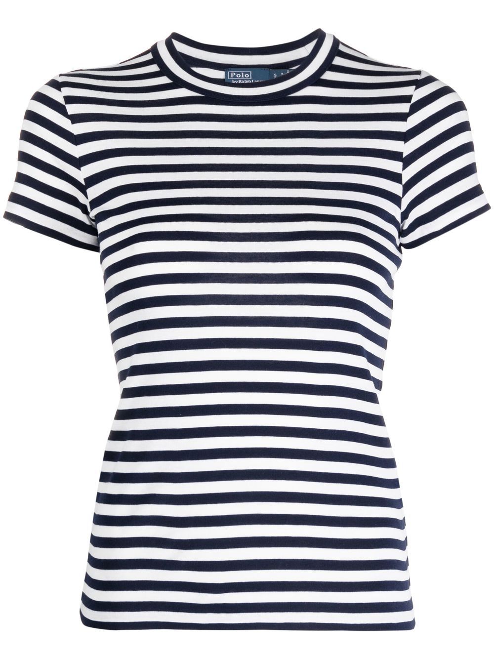 Polo Ralph Lauren stripe-print ribbed T-shirt - Blue von Polo Ralph Lauren