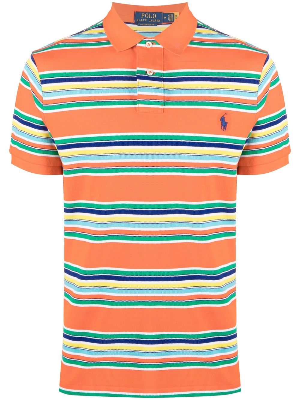 Polo Ralph Lauren stripe-print short-sleeved polo shirt - Orange von Polo Ralph Lauren