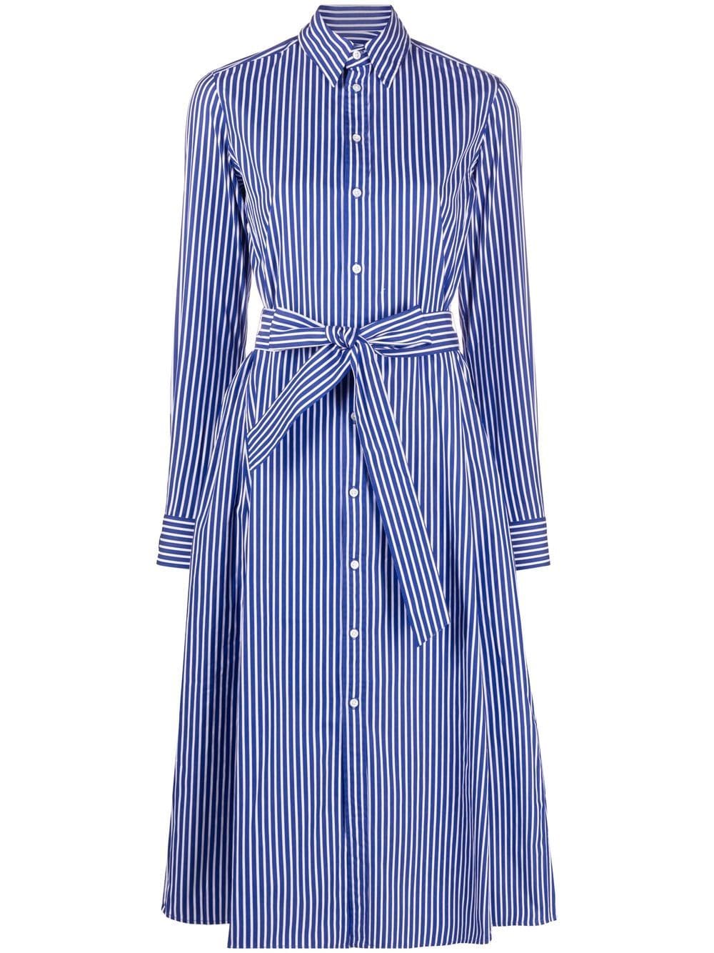 Polo Ralph Lauren striped belted shirt dress - Blue von Polo Ralph Lauren