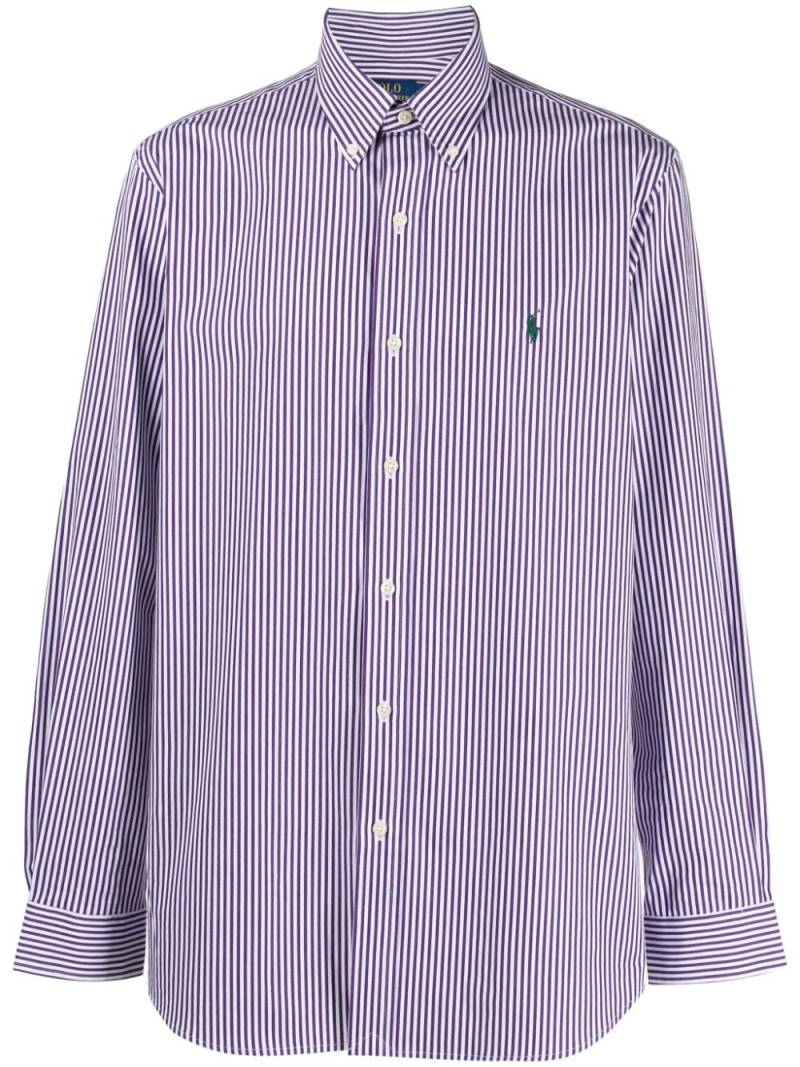 Polo Ralph Lauren striped button-down shirt - Purple von Polo Ralph Lauren