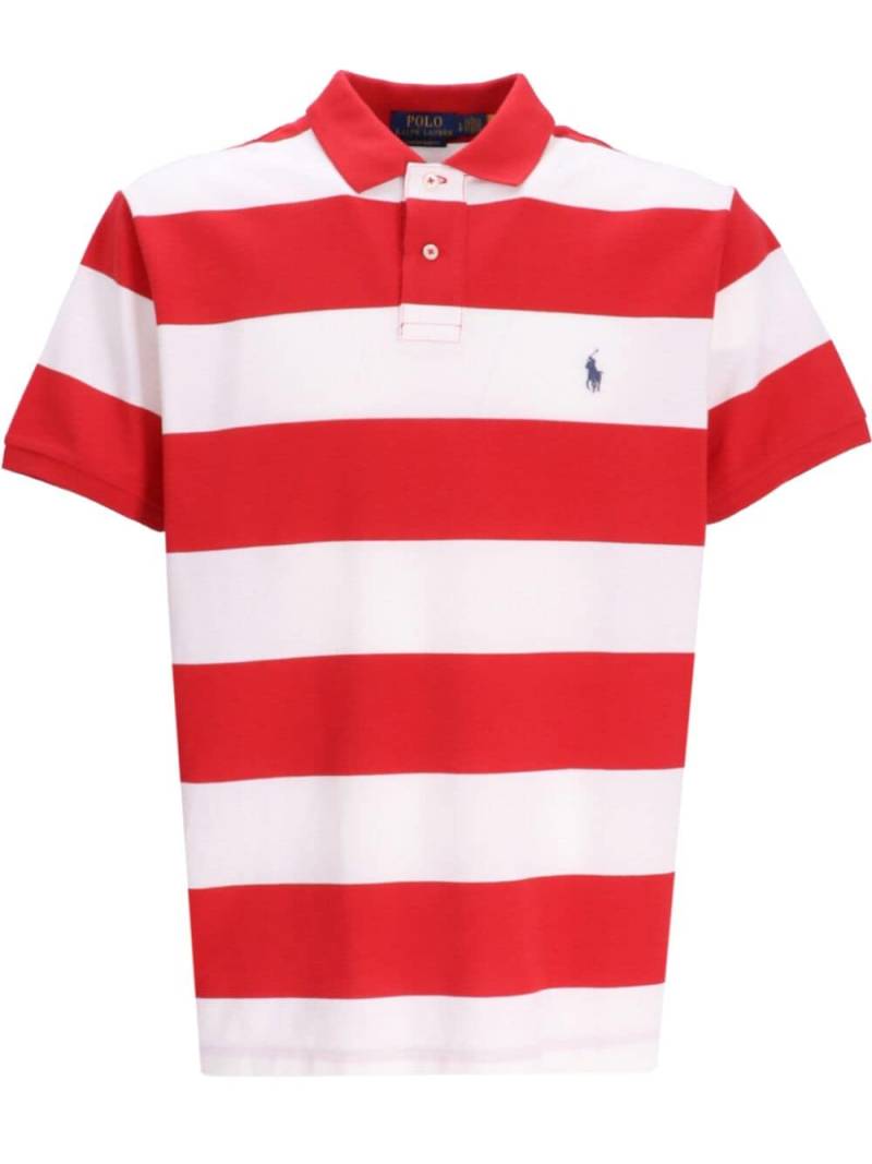 Polo Ralph Lauren striped cotton polo shirt - Red von Polo Ralph Lauren
