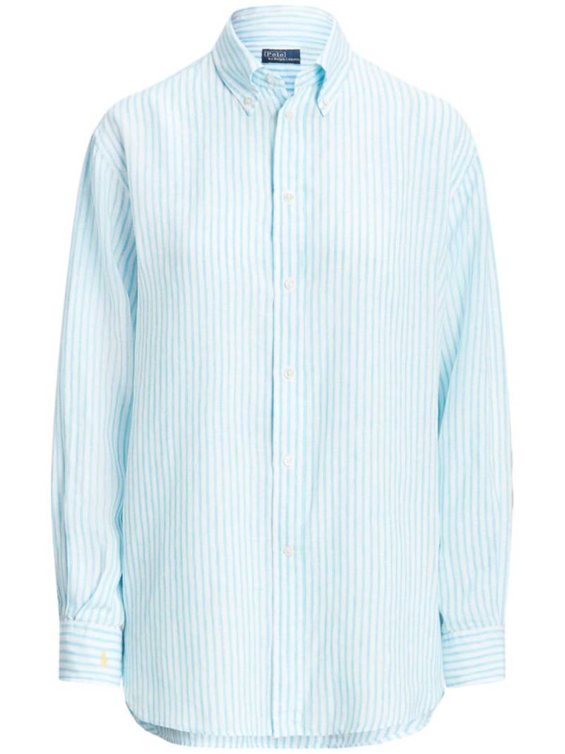 Polo Ralph Lauren striped linen shirt - Blue von Polo Ralph Lauren