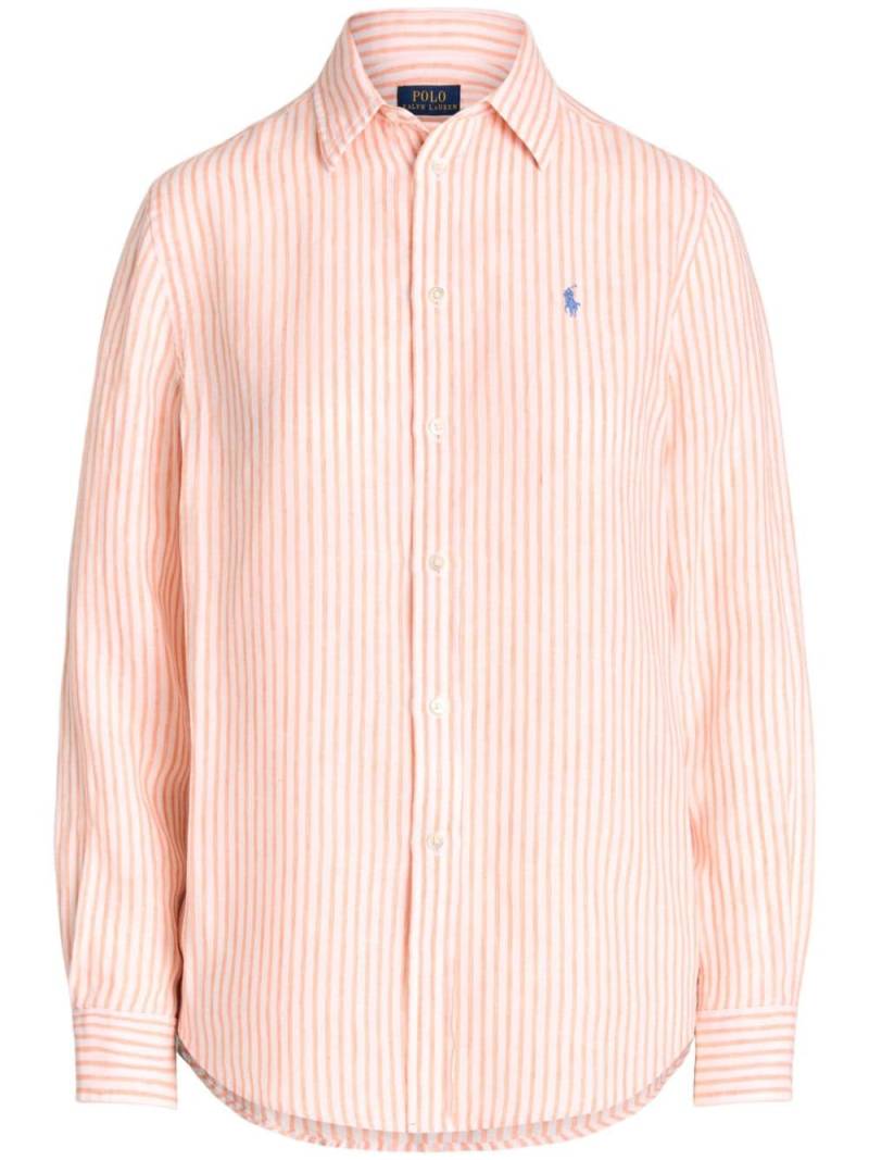 Polo Ralph Lauren striped linen shirt - Pink von Polo Ralph Lauren