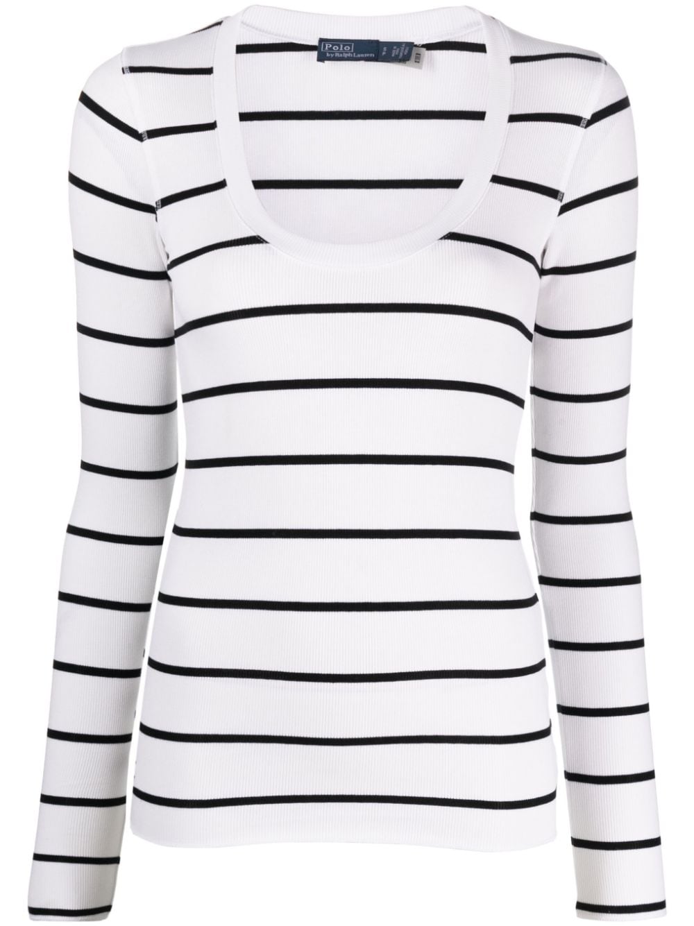 Polo Ralph Lauren striped long-sleeve sweatshirt - White von Polo Ralph Lauren
