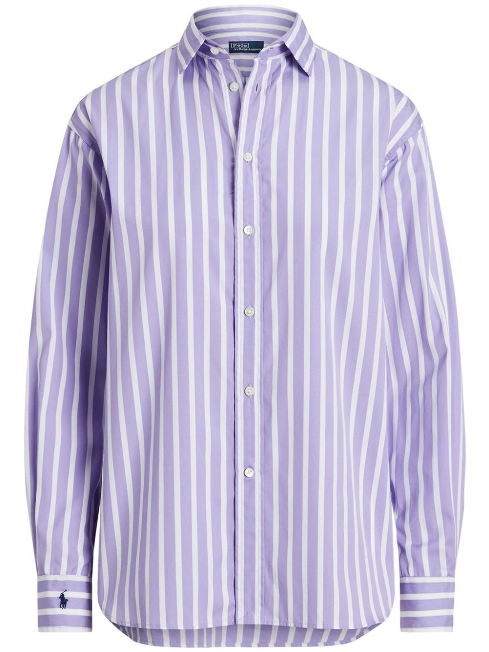 Polo Ralph Lauren striped two-tone cotton shirt - Purple von Polo Ralph Lauren