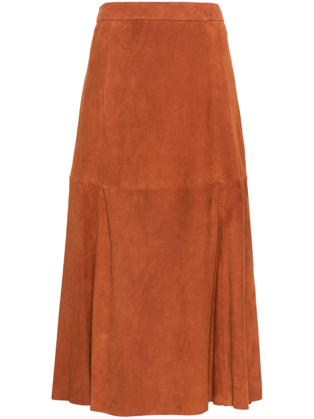 Polo Ralph Lauren suede A-line midi skirt - Orange von Polo Ralph Lauren