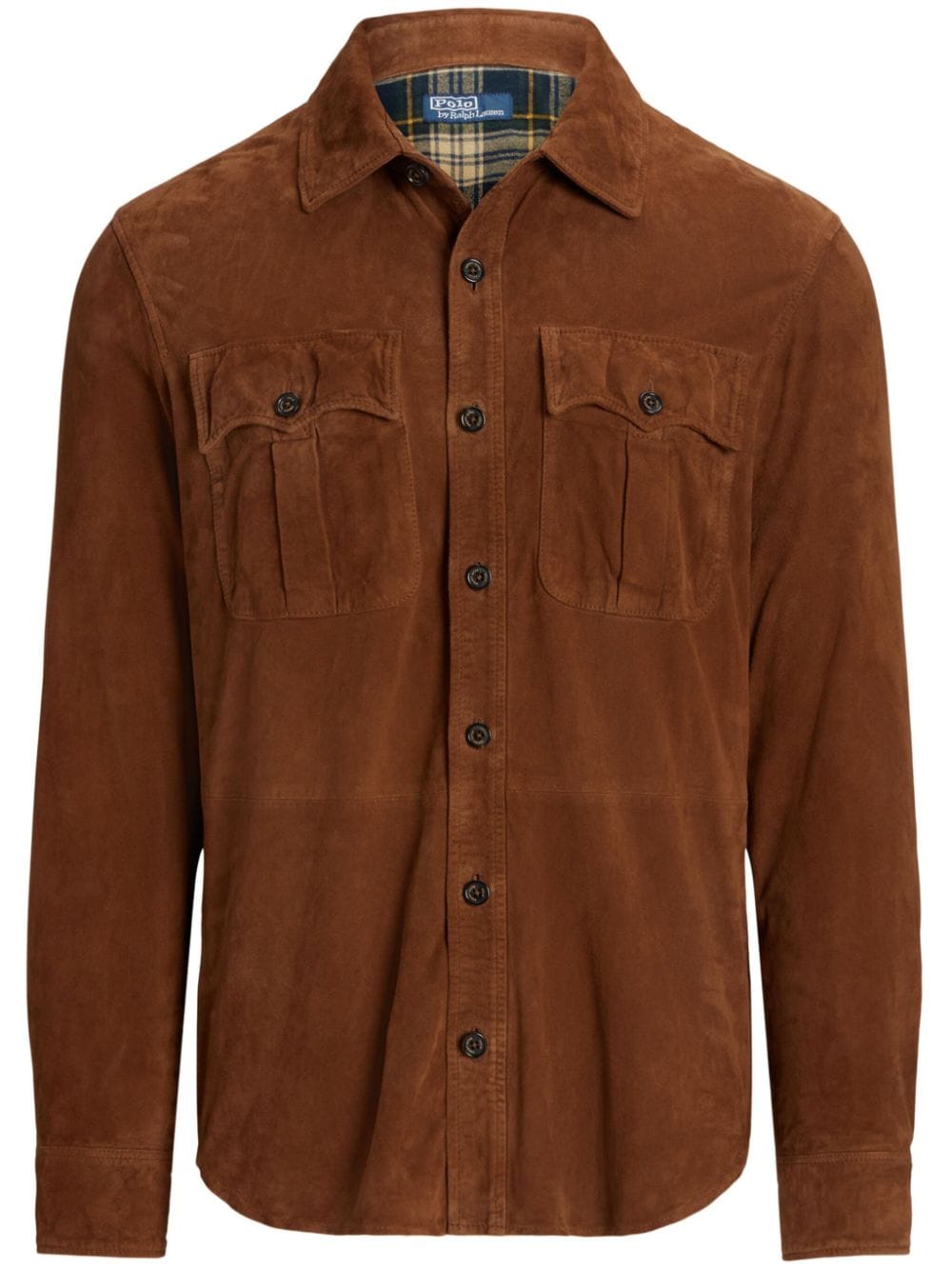 Polo Ralph Lauren suede long-sleeve shirt - Brown von Polo Ralph Lauren