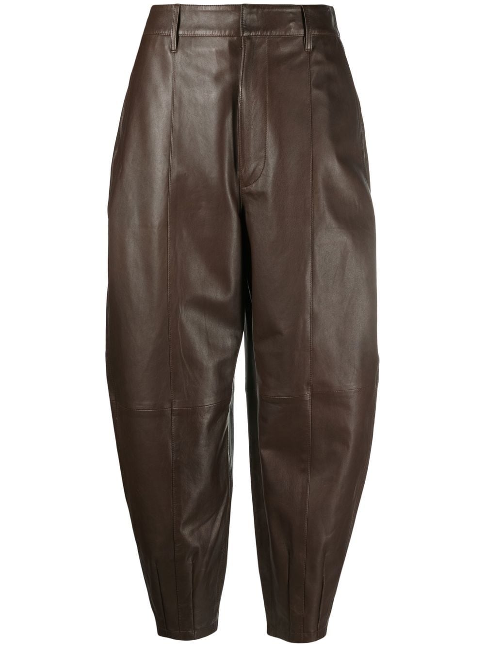 Polo Ralph Lauren tapered leather trousers - Brown von Polo Ralph Lauren