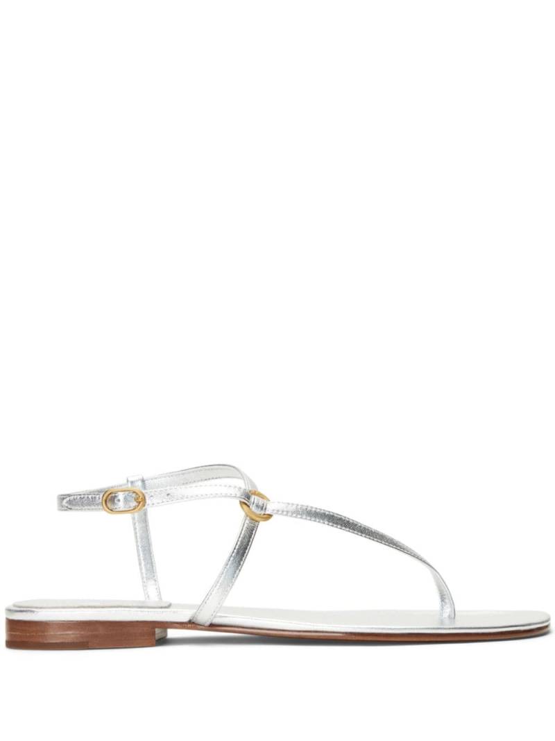 Polo Ralph Lauren thong-strap leather sandals - Silver von Polo Ralph Lauren