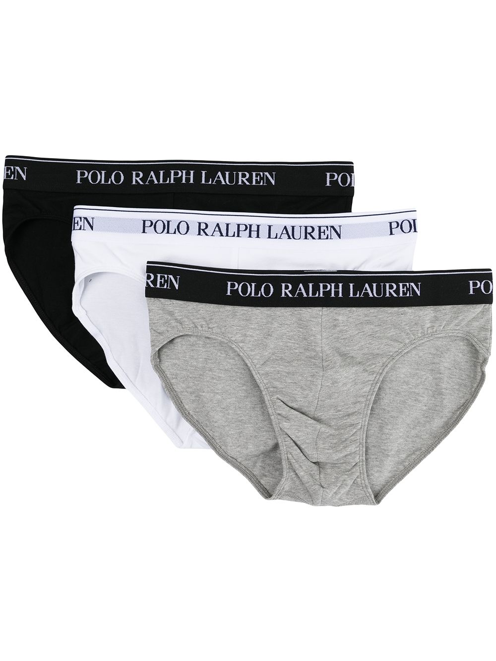 Polo Ralph Lauren three pack logo waistband briefs - Black von Polo Ralph Lauren