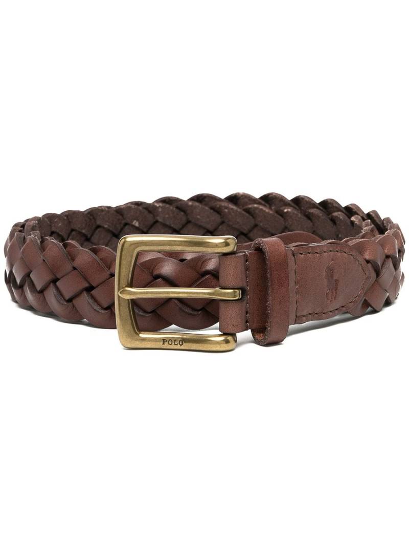 Polo Ralph Lauren vegan leather braided belt - Brown von Polo Ralph Lauren