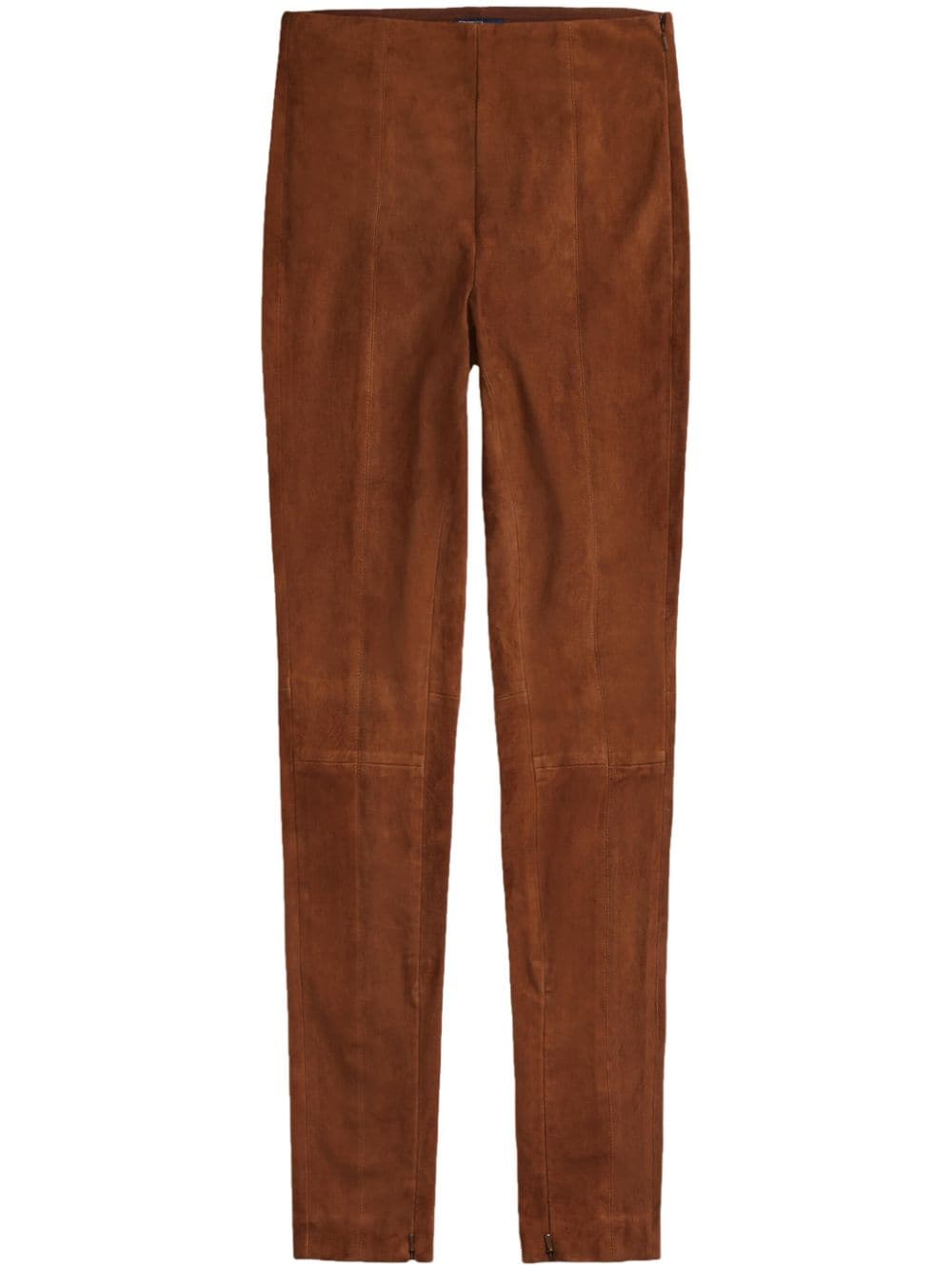 Polo Ralph Lauren velvet-effect high-waisted leggings - Brown von Polo Ralph Lauren