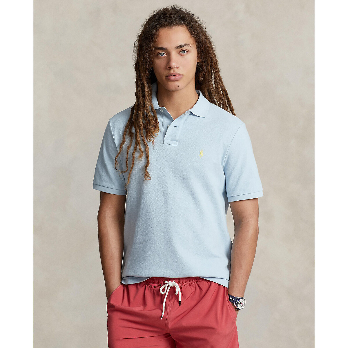 Poloshirt aus Baumwoll-Pikee, Custom-Slim-Fit von Polo Ralph Lauren