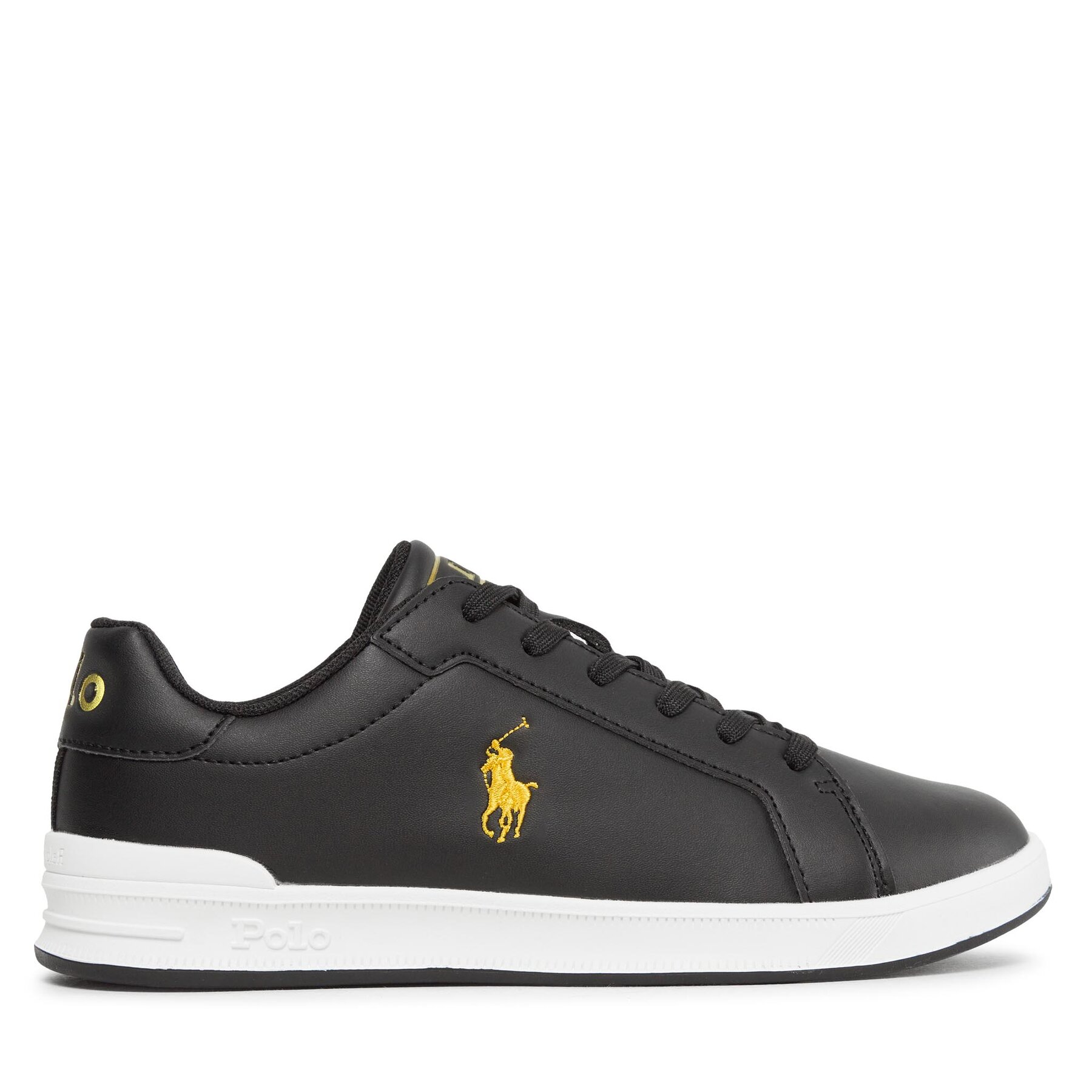 Sneakers Polo Ralph Lauren RF104234 Black Smooth W/ Gold Pp von Polo Ralph Lauren