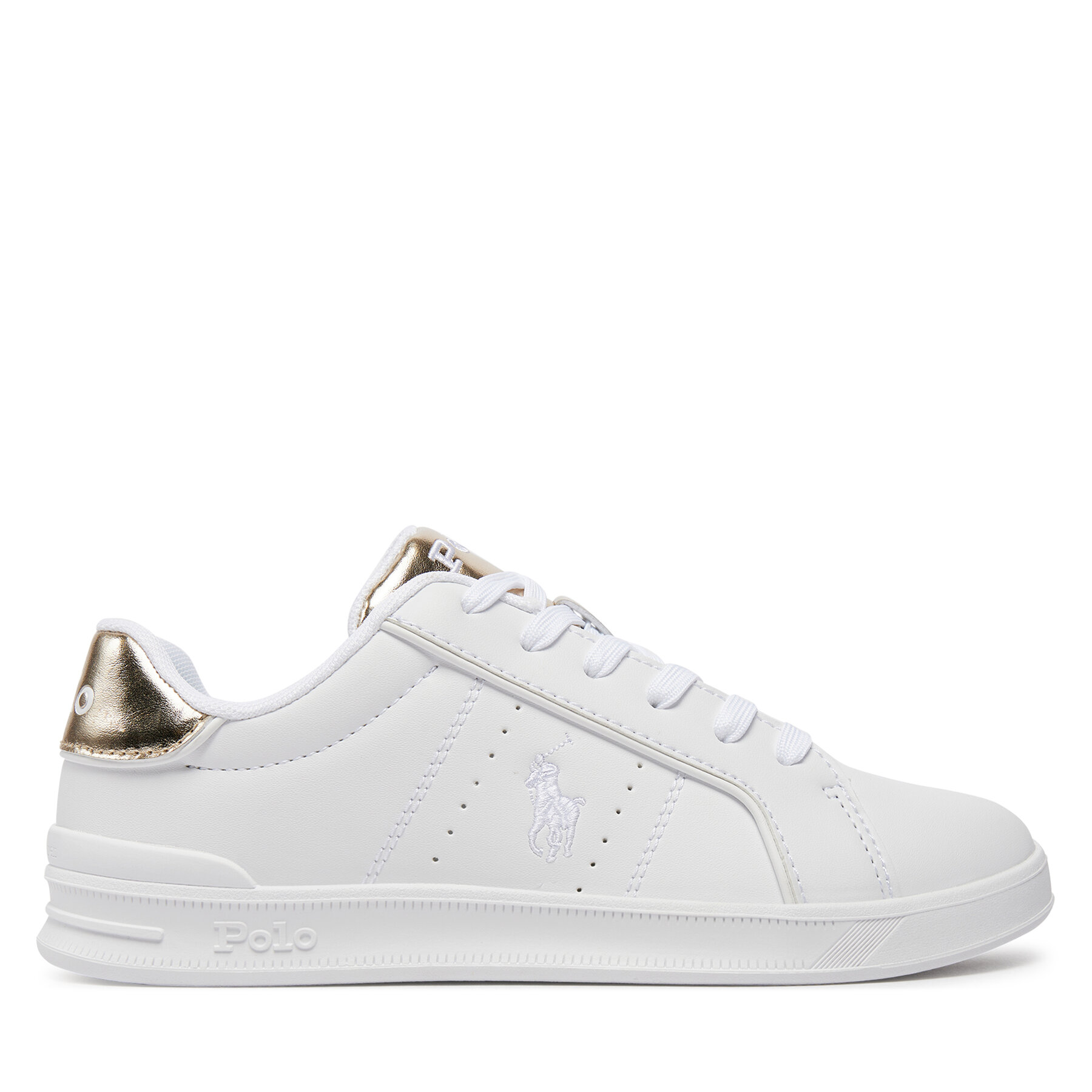 Sneakers Polo Ralph Lauren RL00591100 J White Smooth/Gold Metallic W/ White Pp von Polo Ralph Lauren