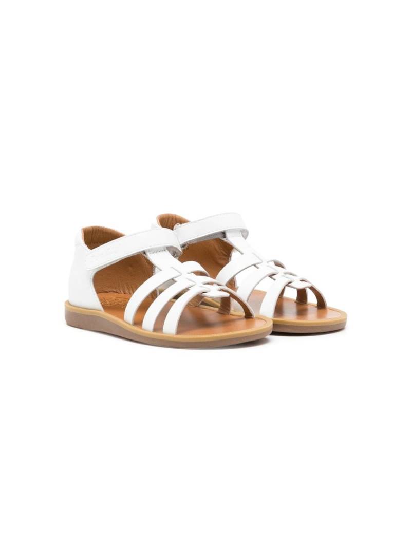Pom D'api Poppy touch-strap sandals - White von Pom D'api