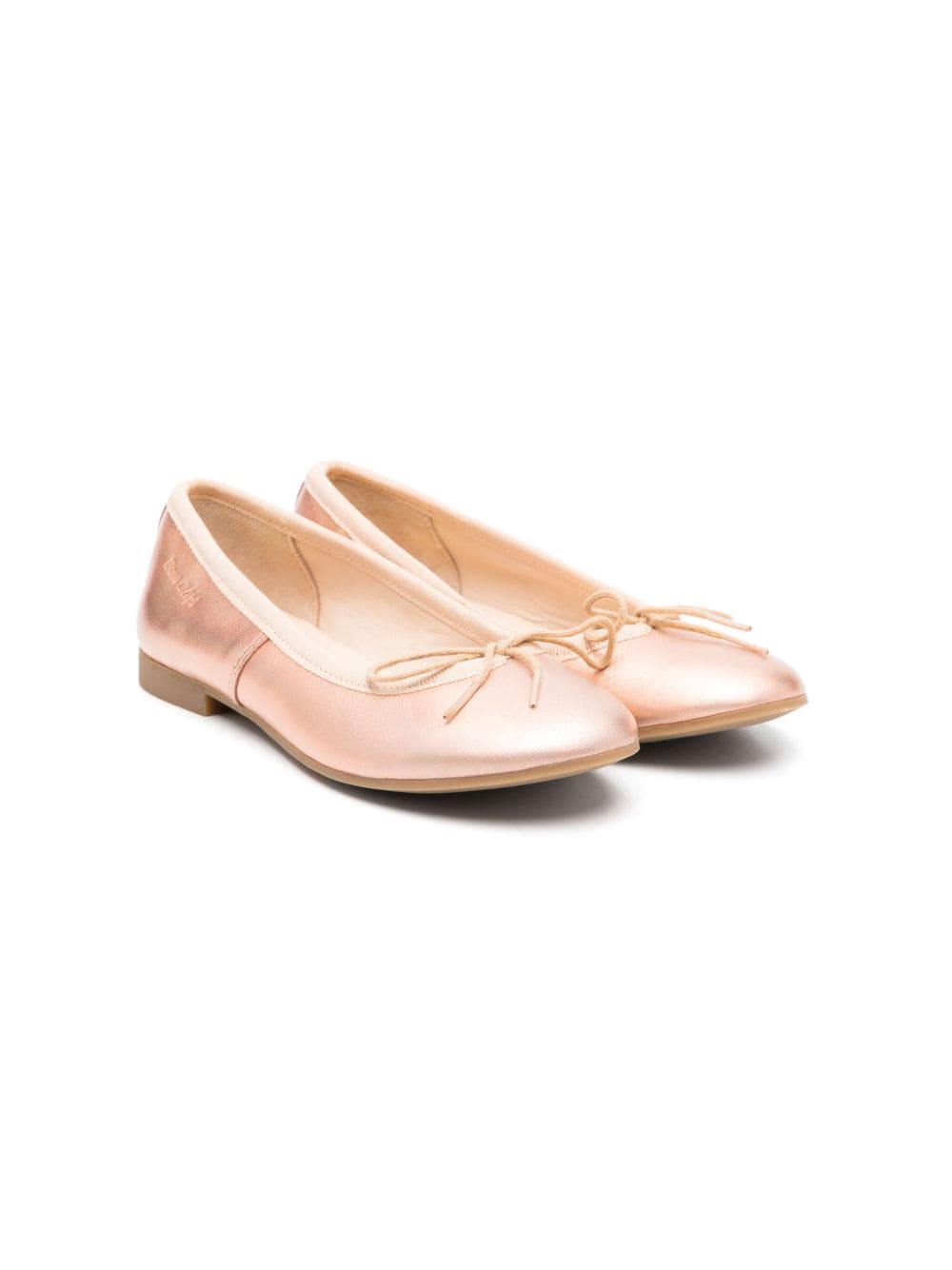 Pom D'api metallic-effect leather ballerina shoes - Orange von Pom D'api