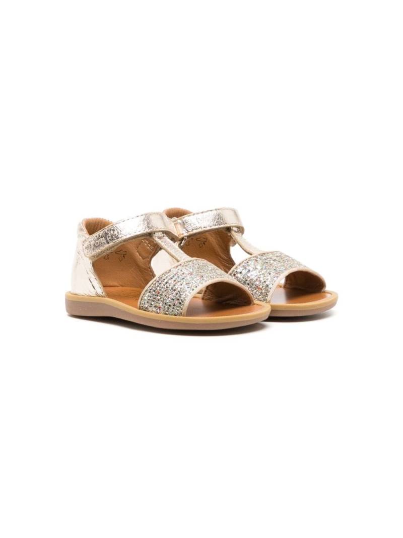 Pom D'api metallic touch-strap sandals - Gold von Pom D'api