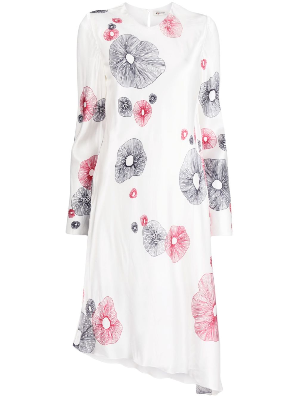 Ports 1961 Jellyfish-print long-sleeve dress - White von Ports 1961