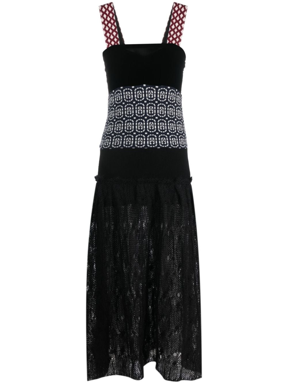Ports 1961 lace-panelled maxi dress - Black von Ports 1961