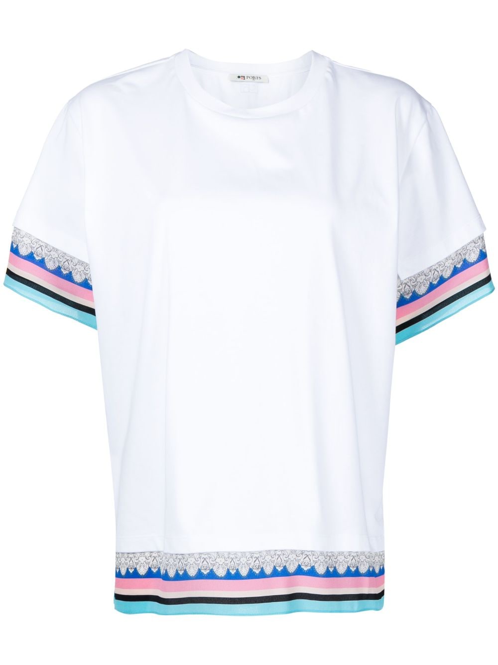 Ports 1961 contrast-trim cotton T-Shirt - White von Ports 1961