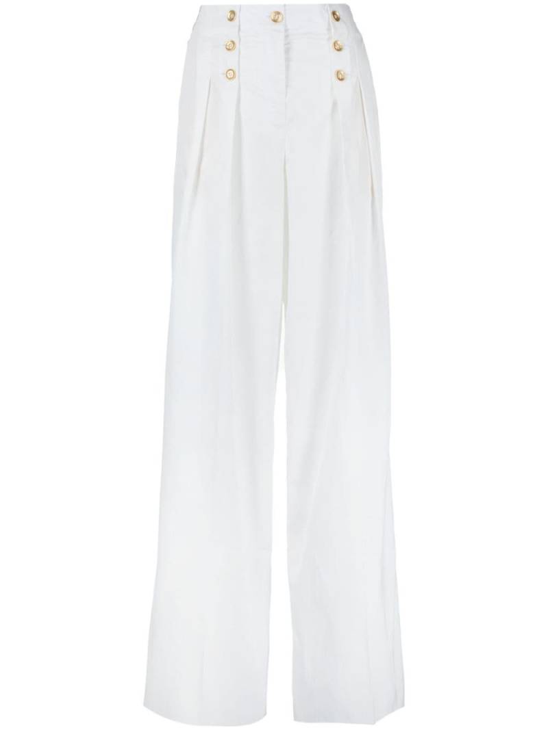 Ports 1961 decorative buttons high-waisted trousers - White von Ports 1961