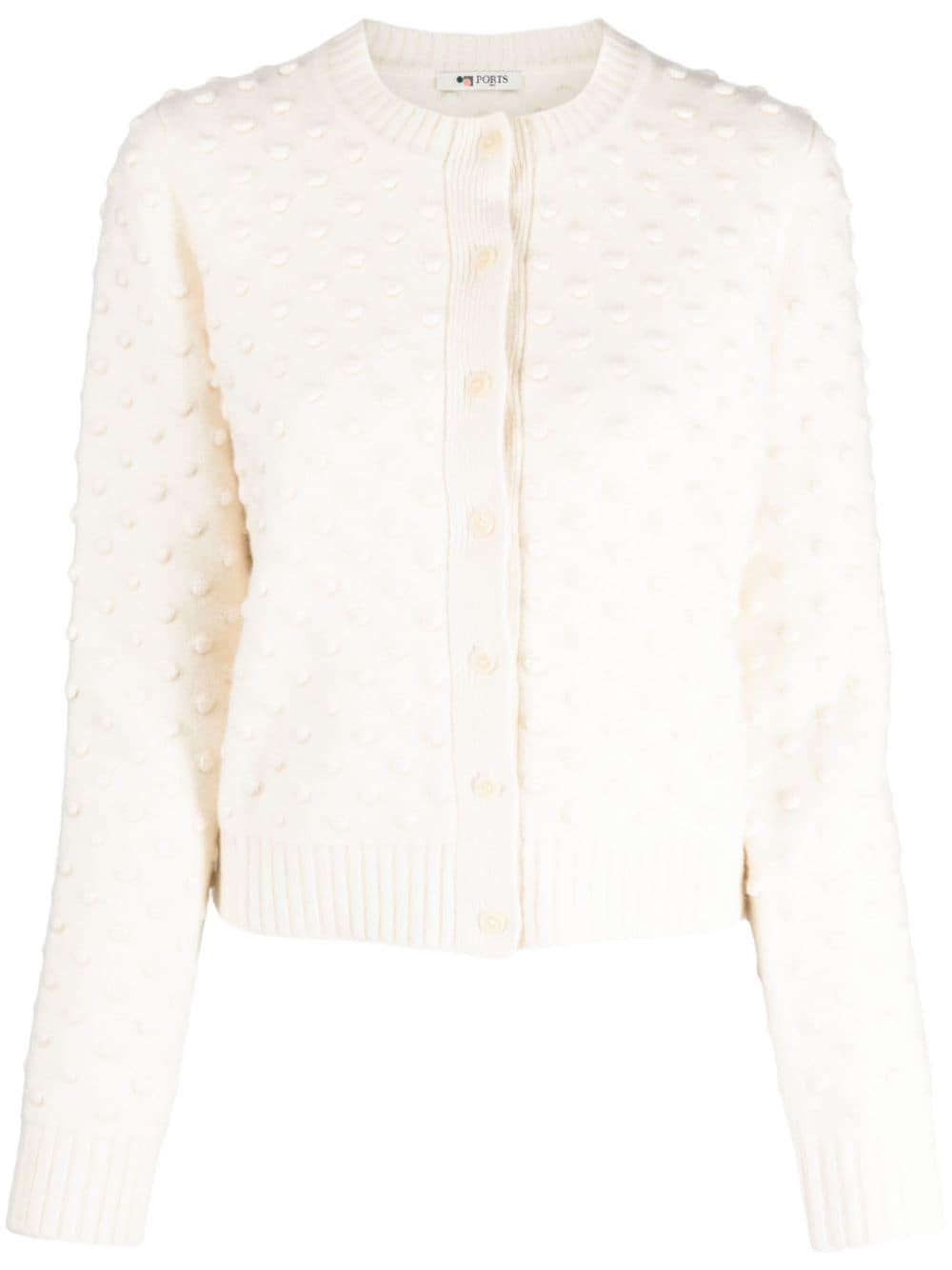 Ports 1961 round-neck felted cardigan - White von Ports 1961