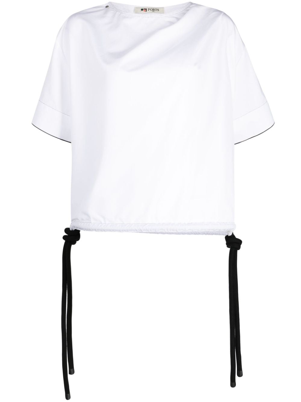 Ports 1961 strap-detail cotton T-shirt - White von Ports 1961