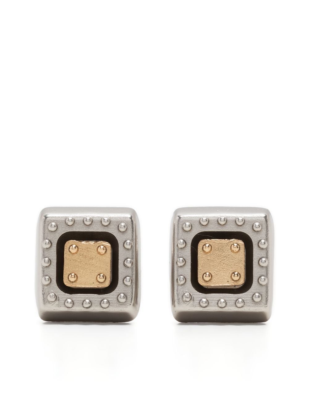 Ports 1961 two-tone square earrings - Silver von Ports 1961