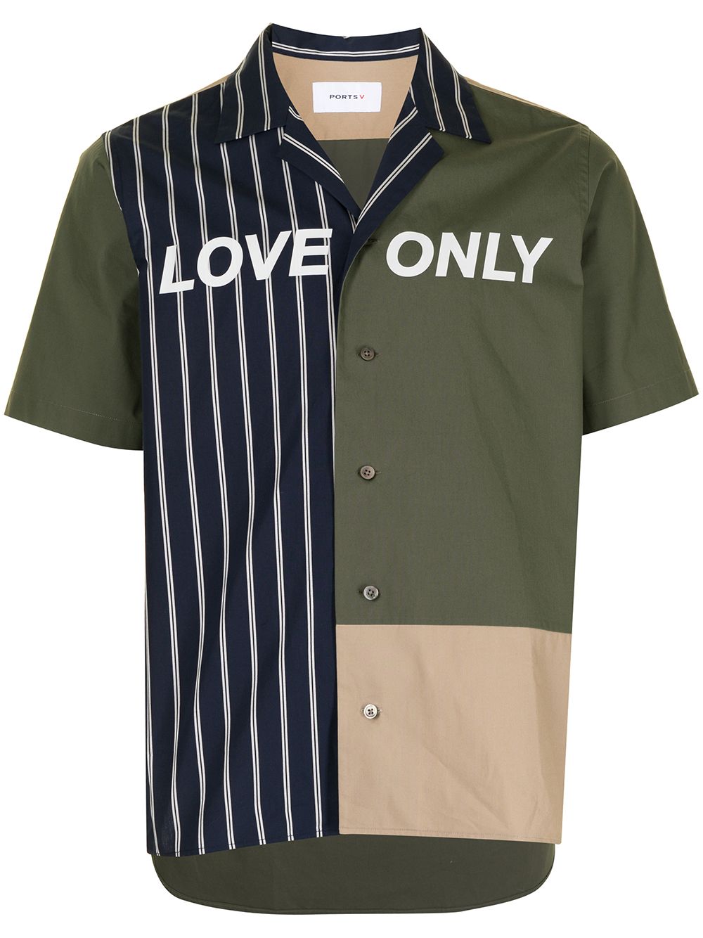 Ports V Love Only print panelled shirt - Green von Ports V