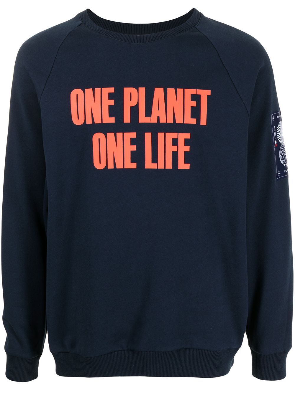 Ports V "ONE PLANET ONE LIFE" logo-print sweatshirt - Blue von Ports V