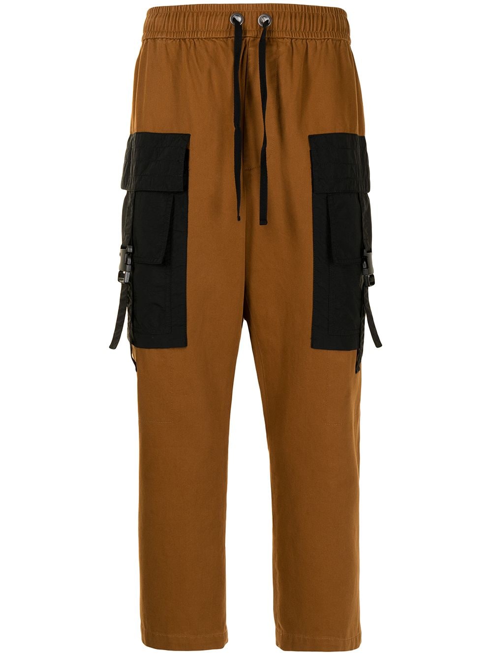 Ports V contrasting panel cropped trousers - Brown von Ports V
