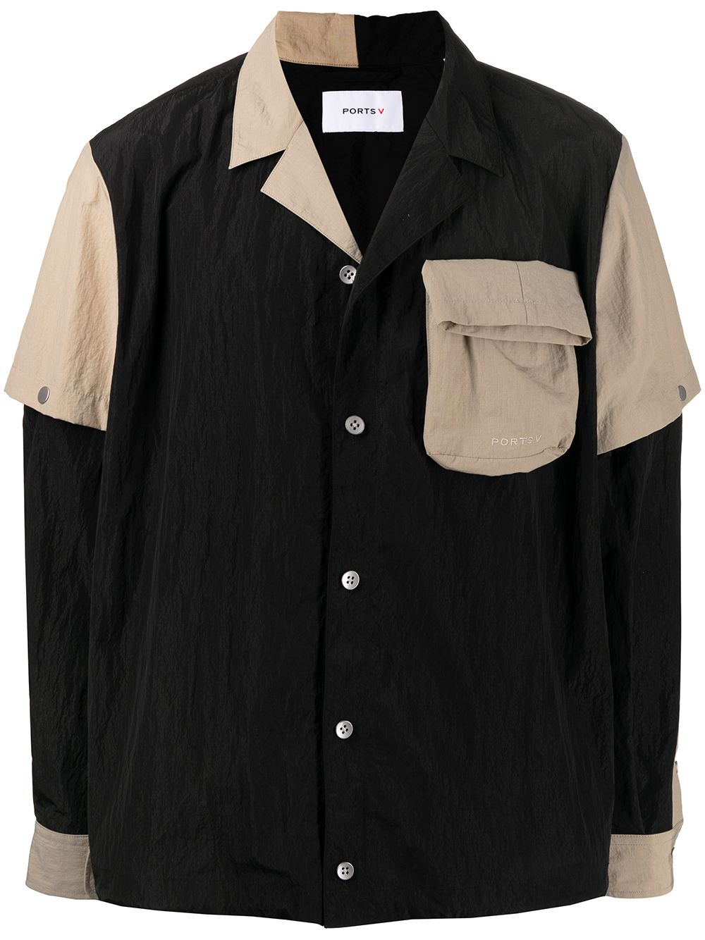 Ports V detachable-sleeve shirt jacket - Black von Ports V
