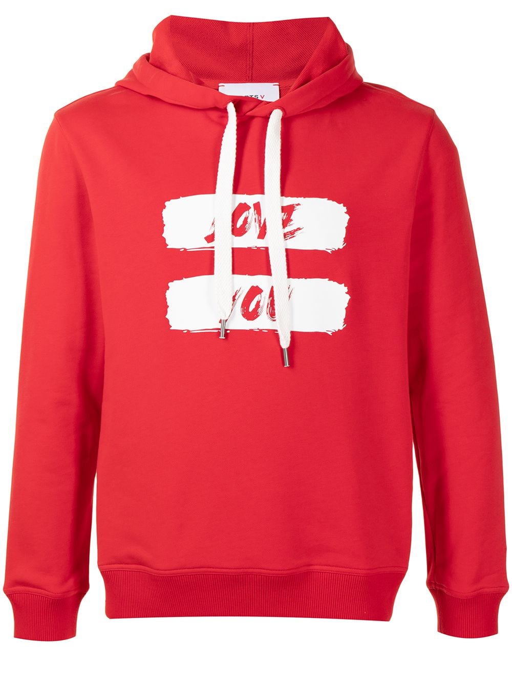 Ports V logo-print drawstring hoodie - Red von Ports V