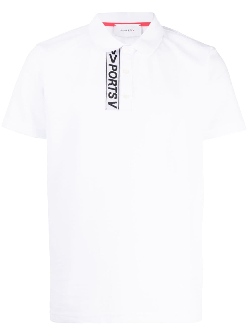Ports V logo-tape polo shirt - White von Ports V