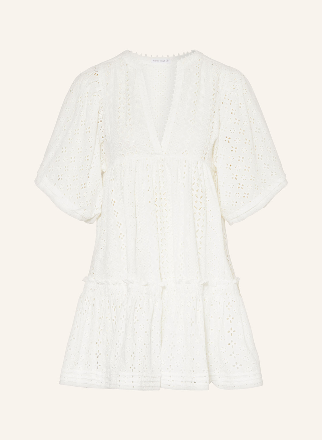 Poupette St Barth Strandkleid Aria Mit Schmuckperlen weiss von Poupette St Barth