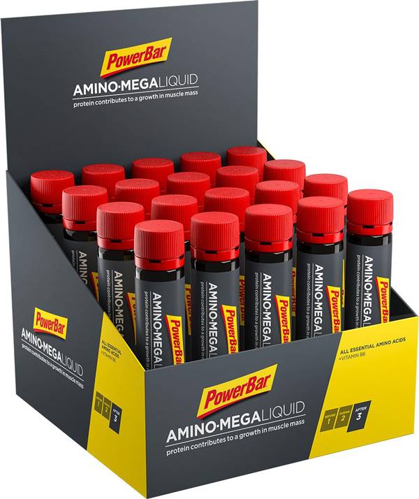 PowerBar Amino Mega Liquid, 20 x 25 ml Ampullen + Vitamin B6 von PowerBar