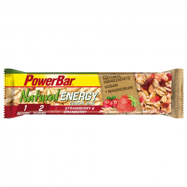 PowerBar - Natural Energy Cereal Strawberry-Cranberry - Energieriegel Gr 40 g strawberry cranberry von PowerBar