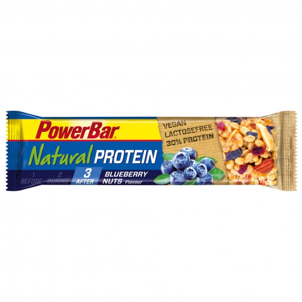 PowerBar - Natural Protein (Vegan) Blueberry Nuts - Recoveryriegel Gr 40 g blau von PowerBar