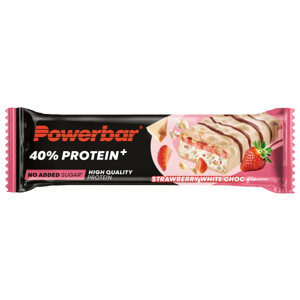PowerBar - Protein 40% Crisp Low Sugar Strawb WhiteChoc - Recoveryriegel Gr 40 g strawberry /weiß von PowerBar