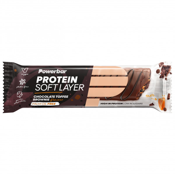 PowerBar - Protein Soft Layer Chocolate Toffee Brownie - Recoveryriegel Gr 40 g braun von PowerBar