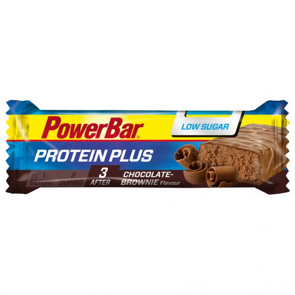 PowerBar - ProteinPlus Low Sugar Chocolate Brownie - Recoveryriegel Gr 35 g braun