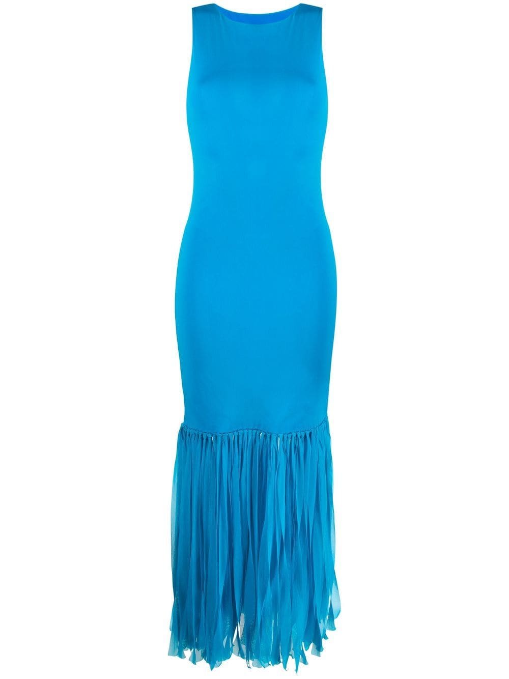 Prabal Gurung fringed-hem dress - Blue von Prabal Gurung