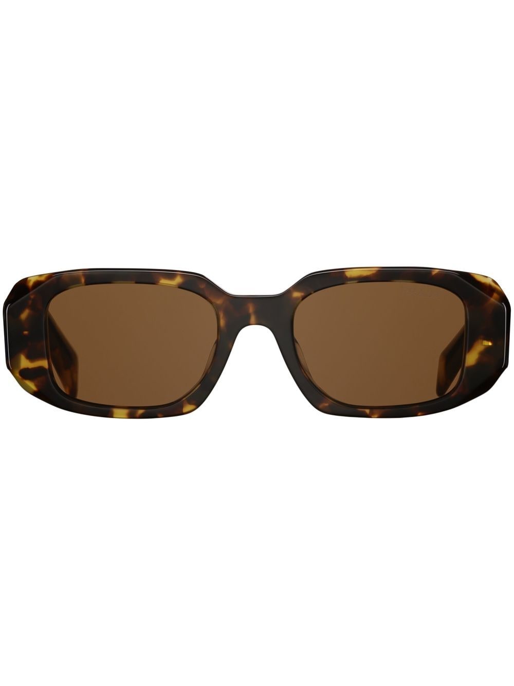 Prada Eyewear Symbole rectangular-frame sunglasses - Brown von Prada Eyewear