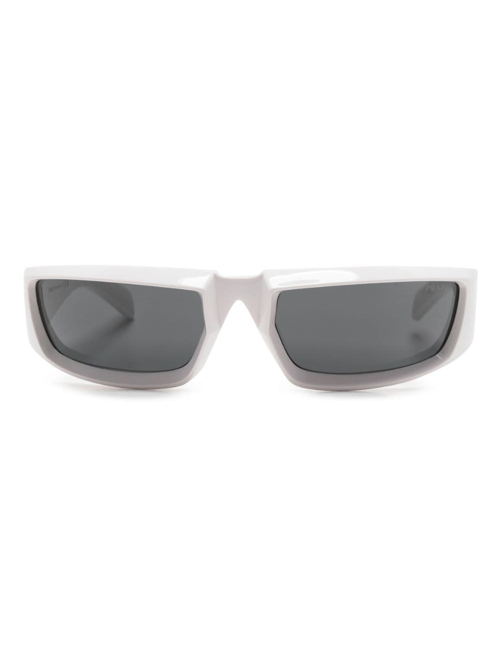 Prada Eyewear curved rectangle-frame sunglasses - White von Prada Eyewear