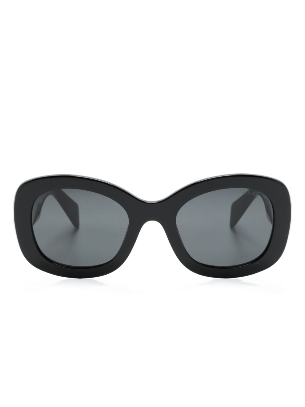 Prada Eyewear logo-embossed oversize-frame sunglasses - Black von Prada Eyewear