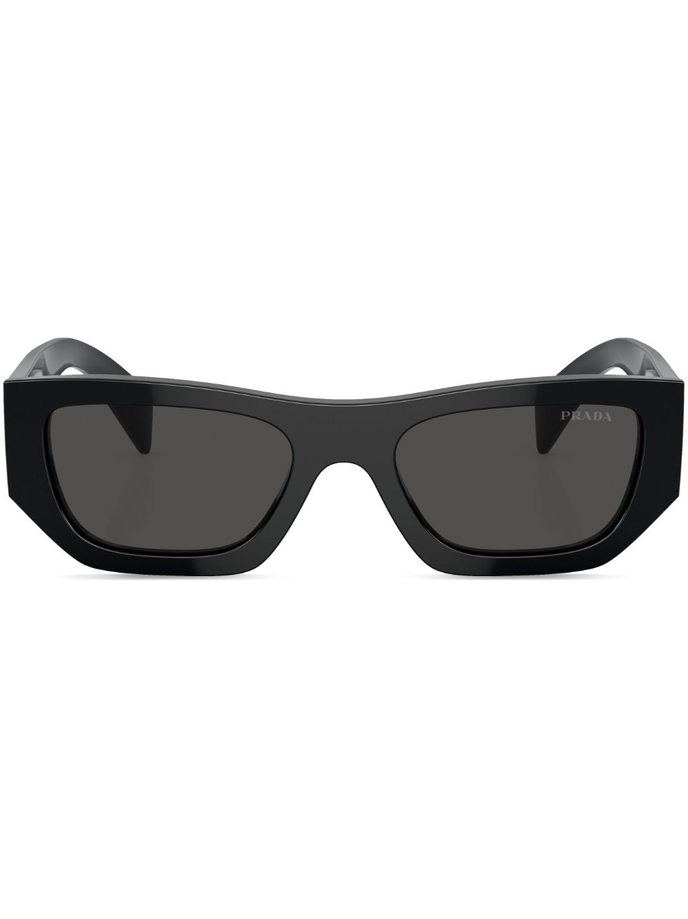 Prada Eyewear logo-lettering geometric sunglasses - Black von Prada Eyewear