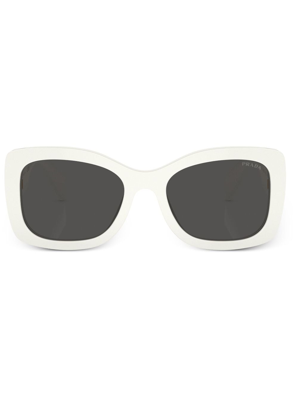 Prada Eyewear logo-lettering square sunglasses - White von Prada Eyewear