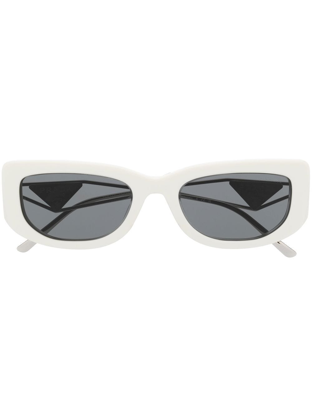 Prada Eyewear logo plaque tinted sunglasses - White von Prada Eyewear