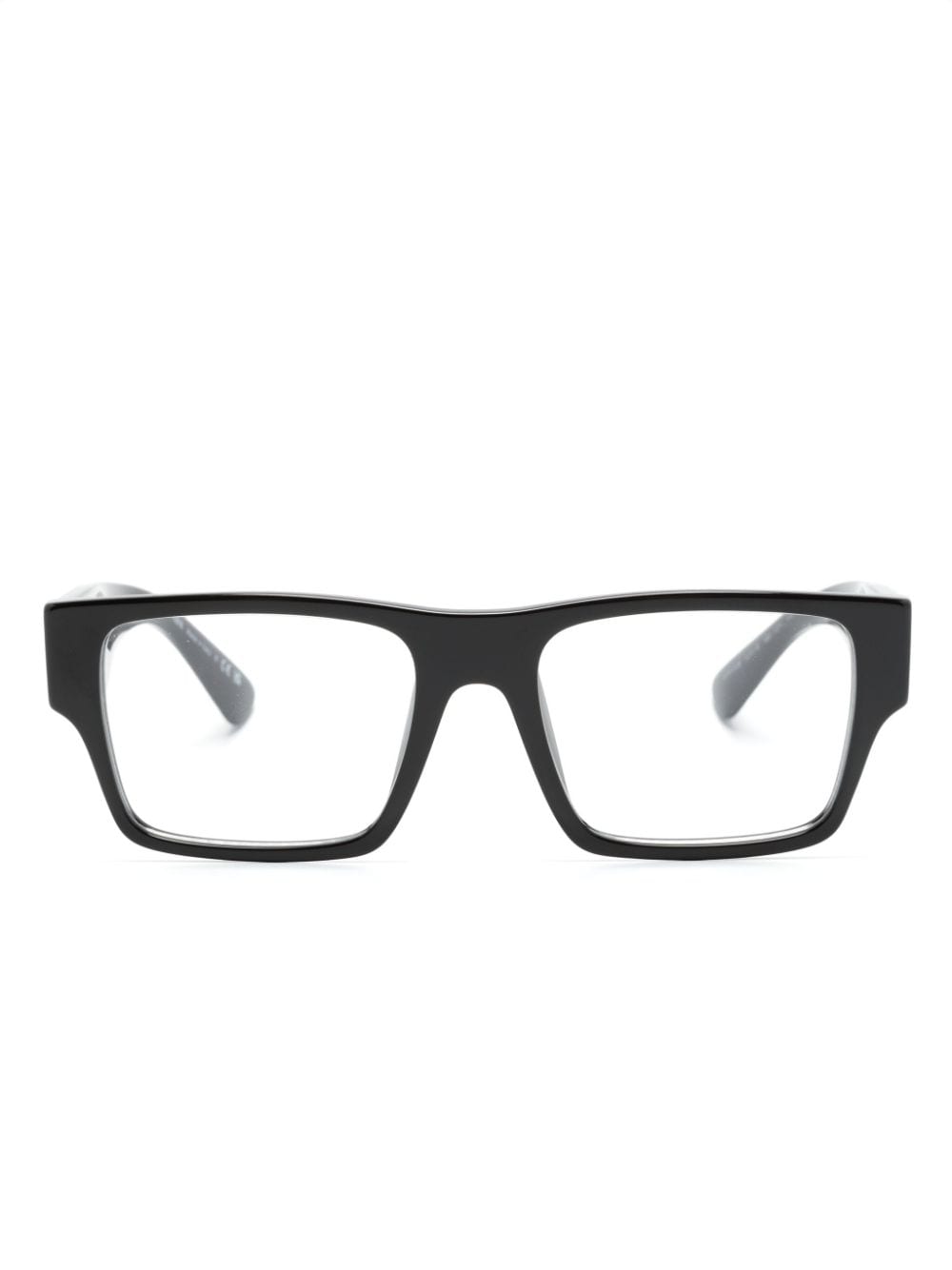 Prada Eyewear logo-print rectangle-frame glasses - Black von Prada Eyewear